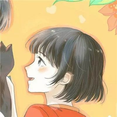 唯美頭像女生短發卡通5